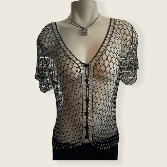 Silver Beaded Top - Picture 3 of 13